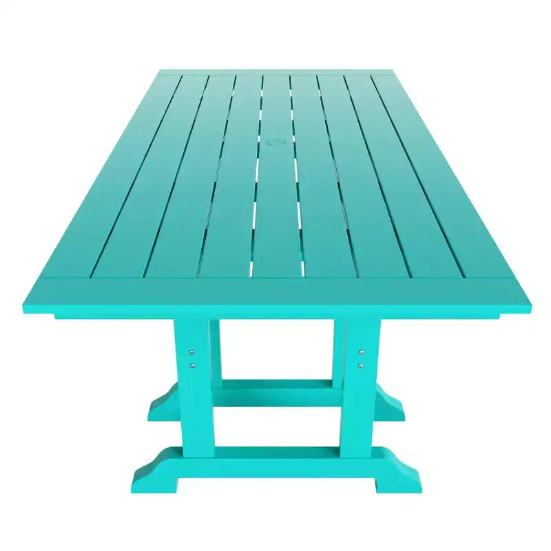 WestinTrends Malibu Set da Pranzo da Esterno di 7 Pezzi Tavolo da Pranzo con Sedie, Turchese