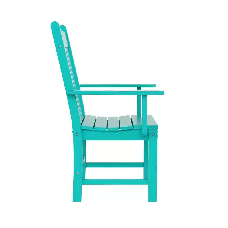 WestinTrends Malibu Set da Pranzo da Esterno di 7 Pezzi Tavolo da Pranzo con Sedie, Turchese