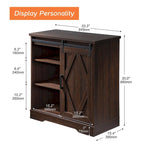 Mobile Porta TV / Contenitore in legno per fattoria Wampat con anta scorrevole a granaio