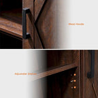 Mobile Porta TV / Contenitore in legno per fattoria Wampat con anta scorrevole a granaio