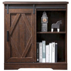 Mobile Porta TV / Contenitore in legno per fattoria Wampat con anta scorrevole a granaio