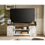 Mobile Porta TV / Contenitore in legno per fattoria Wampat con anta scorrevole a granaio