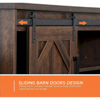 Mobile Porta TV / Contenitore in legno per fattoria Wampat con anta scorrevole a granaio