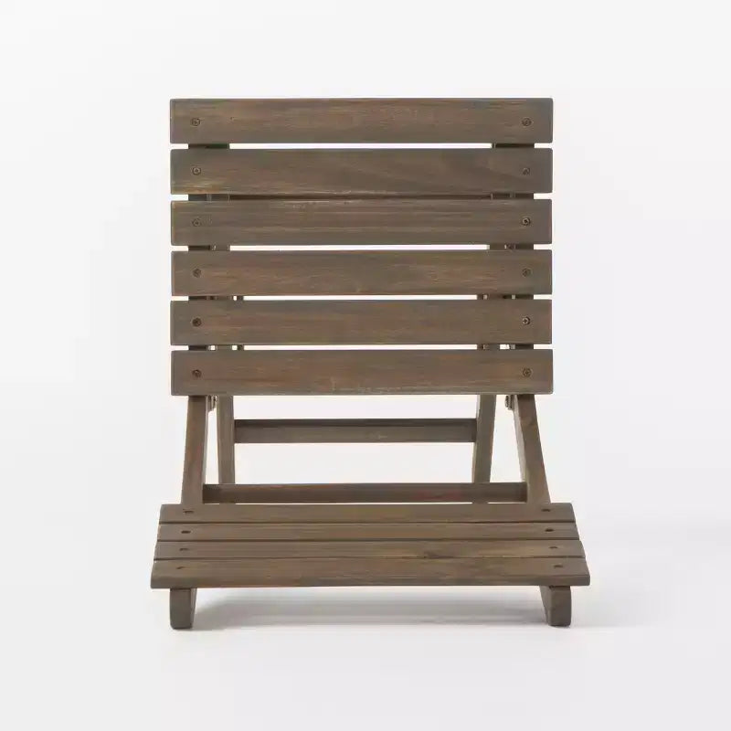 Set da pranzo pieghevole GDFStudio Rabion da esterno a 5 pezzi in legno di acacia, grigio