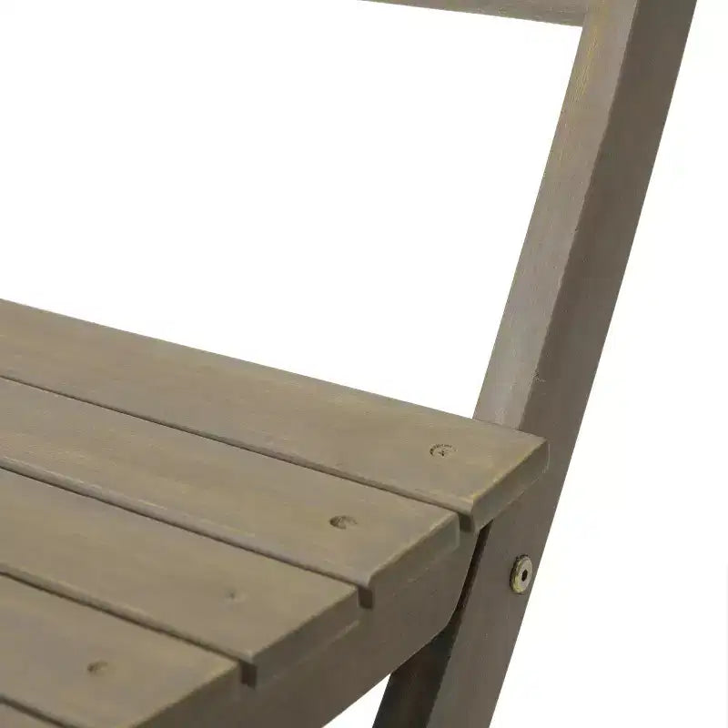Set da pranzo pieghevole GDFStudio Rabion da esterno a 5 pezzi in legno di acacia, grigio