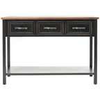 SAFAVIEH Jennette - Console de table noire/noyer - 42Lx15Px30H