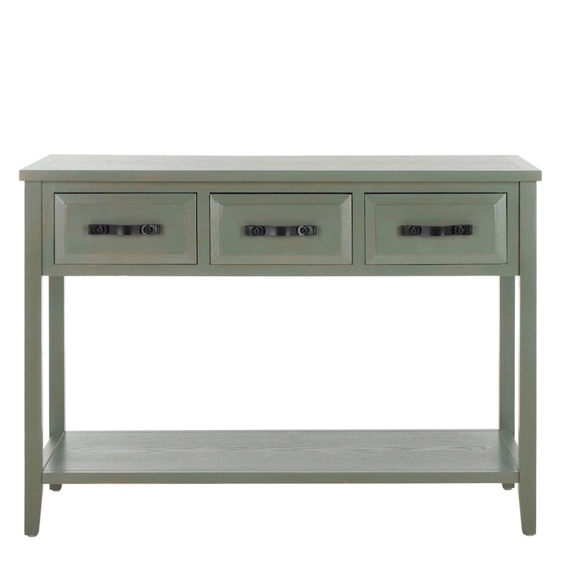 SAFAVIEH Jennette - Console de table noire/noyer - 42Lx15Px30H