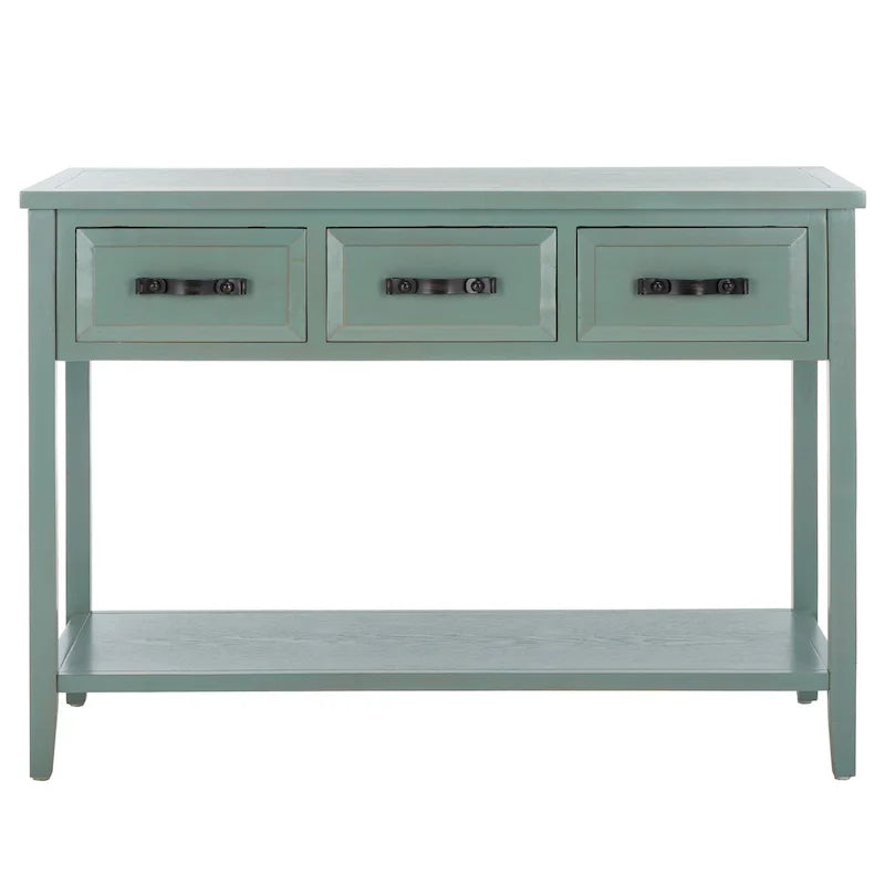 SAFAVIEH Jennette - Console de table noire/noyer - 42Lx15Px30H