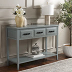 SAFAVIEH Jennette - Console de table noire/noyer - 42Lx15Px30H