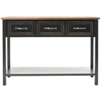 SAFAVIEH Jennette - Console de table noire/noyer - 42Lx15Px30H