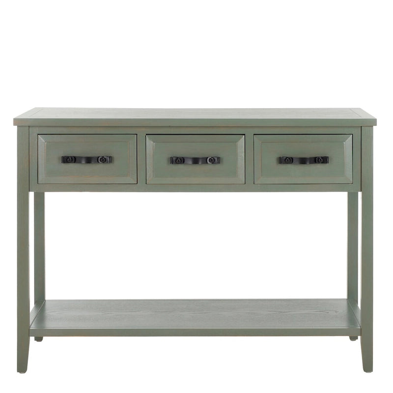 SAFAVIEH Jennette - Console de table noire/noyer - 42Lx15Px30H