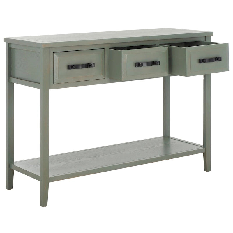SAFAVIEH Jennette - Console de table noire/noyer - 42Lx15Px30H