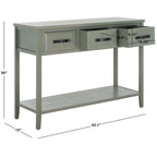 SAFAVIEH Jennette - Console de table noire/noyer - 42Lx15Px30H