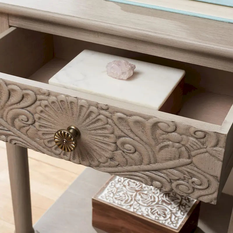 SAFAVIEH Heide Tavolino d'Appoggio con 1 Cassetto - 48,3 L x 40,1 P x 66 A cm - 48,3x40,6x66 cm