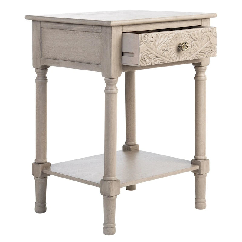 SAFAVIEH Heide Tavolino d'Appoggio con 1 Cassetto - 48,3 L x 40,1 P x 66 A cm - 48,3x40,6x66 cm