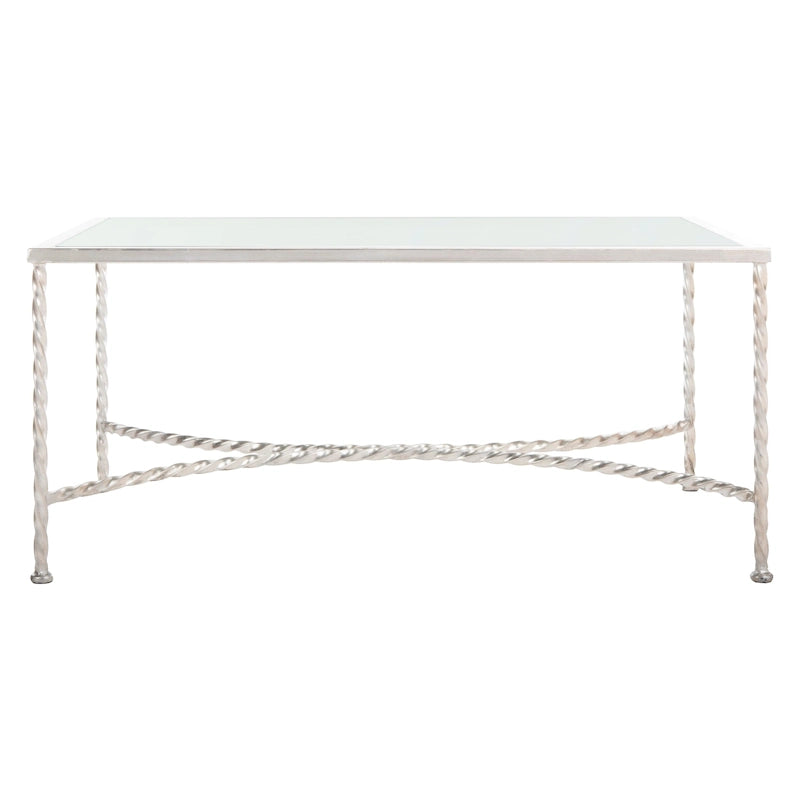 Table basse Safavieh Couture Sedighe en verre – 40 L x 24 P x 18 H – 40 L x 24 P x 18 H