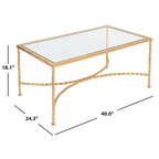 Tavolino da caffè in vetro Sedighe di SAFAVIEH Couture - 40 L x 24 P x 18 A - 40L x 24P x 18A