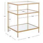 SAFAVIEH Vida Tavolino d'Appoggio a 3 Livelli - 22 L x 18 P x 27 H - 22Lx18Px27H