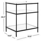 SAFAVIEH Vida Tavolino d'Appoggio a 3 Livelli - 22 L x 18 P x 27 H - 22Lx18Px27H