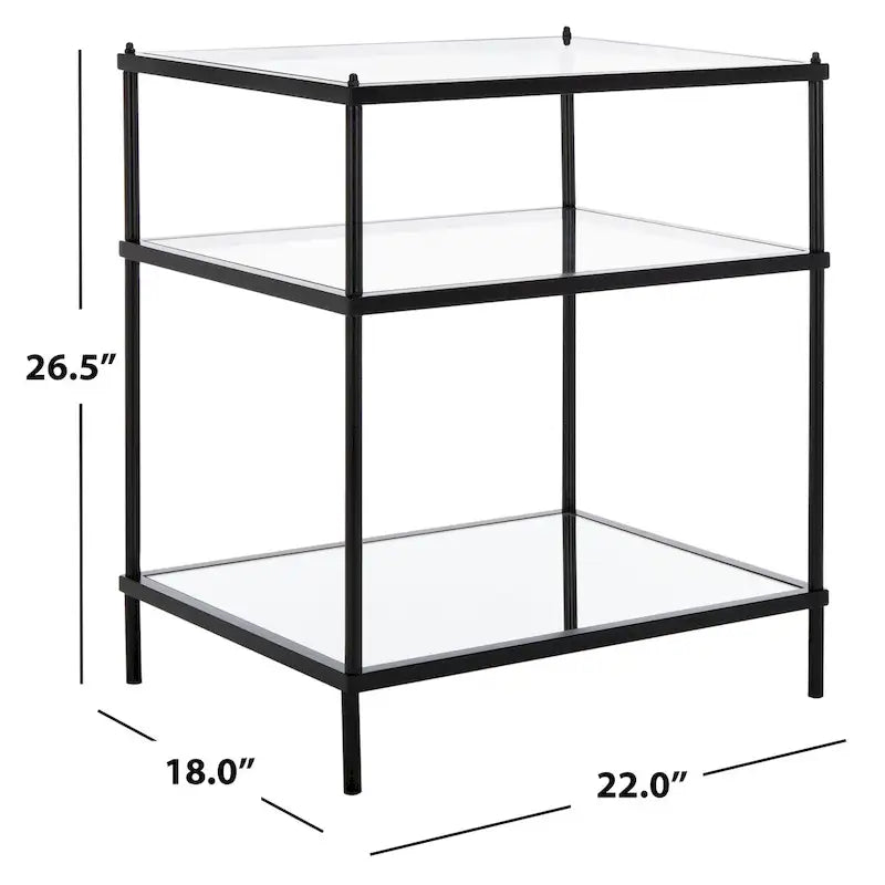 SAFAVIEH Vida Tavolino d'Appoggio a 3 Livelli - 22 L x 18 P x 27 H - 22Lx18Px27H