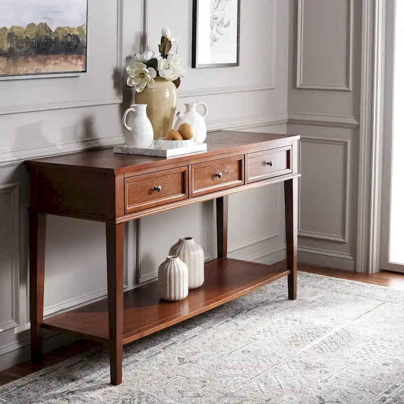 SAFAVIEH Thea Sepia Console - 60 x 20 x 35.4 - 60Wx20Dx35H
