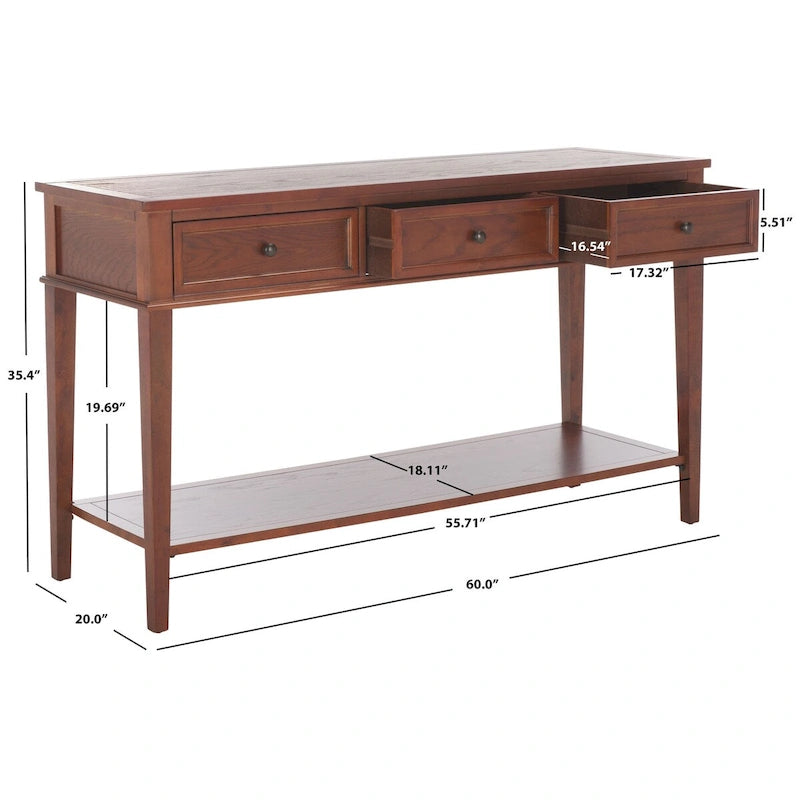 Console Thea Sepia SAFAVIEH - 60 x 20 x 35,4 - 60l x 20P x 35H