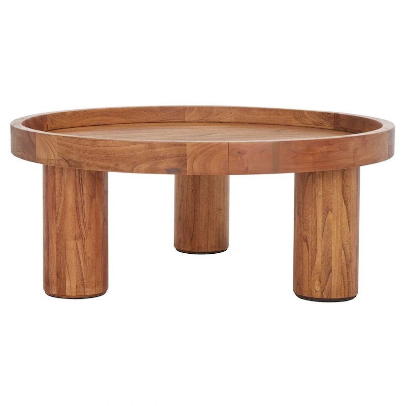 Table Basse Ronde à 3 Pieds SAFAVIEH Leena - 36 L x 36 P x 15 H - 36Lx36Px15H