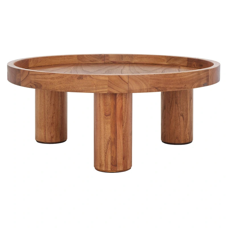 Table Basse Ronde à 3 Pieds SAFAVIEH Leena - 36 L x 36 P x 15 H - 36Lx36Px15H
