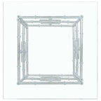 Tavolino d'appoggio Safavieh Treasures Dragojla con piano in vetro/argento - 21.7 x 21.7 x 21.4 - 22L x 22P x 21A