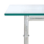 Tavolino d'appoggio Safavieh Treasures Dragojla con piano in vetro/argento - 21.7 x 21.7 x 21.4 - 22L x 22P x 21A