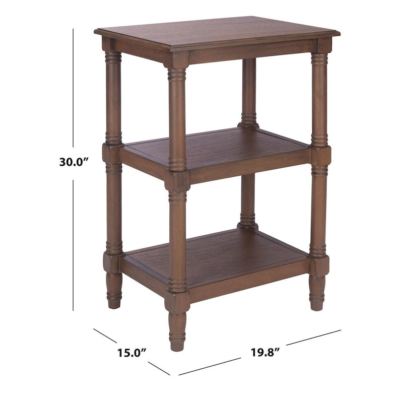 SAFAVIEH Elmira Tavolino d'appoggio a 3 ripiani - 19,8 L x 15 P x 30 H - 20Lx15Px30H