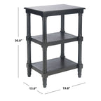 SAFAVIEH Elmira Tavolino d'appoggio a 3 ripiani - 19,8 L x 15 P x 30 H - 20Lx15Px30H