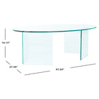 SAFAVIEH Beda Table basse en verre trempé - 47 L x 28 P x 16 H - 47Lx28Px16H