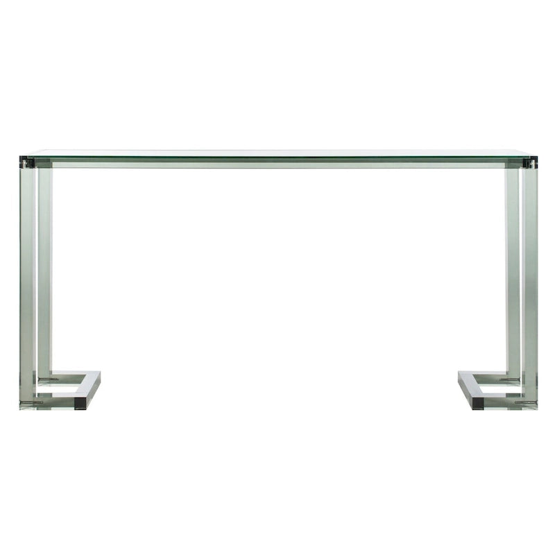 Table Console Acrylique Camryn SAFAVIEH Couture - Transparent - 60 L x 10 P x 30 H - 52Lx10Px30H