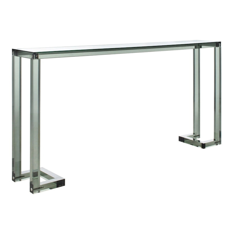 Table Console Acrylique Camryn SAFAVIEH Couture - Transparent - 60 L x 10 P x 30 H - 52Lx10Px30H