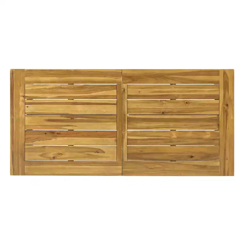 GDFStudio Rosario Set da Pranzo da Esterno Industriale in Legno di Acacia 3 Pezzi, Teak/Metallo Rustico
