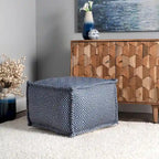 Nuloom Amalfi Pouf/Ottoman da Interno/Esterno con Stampa Azteca