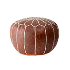 Nuloom Pouf Ottomano Classico Leggero in Ecopelle Stile Marocchino