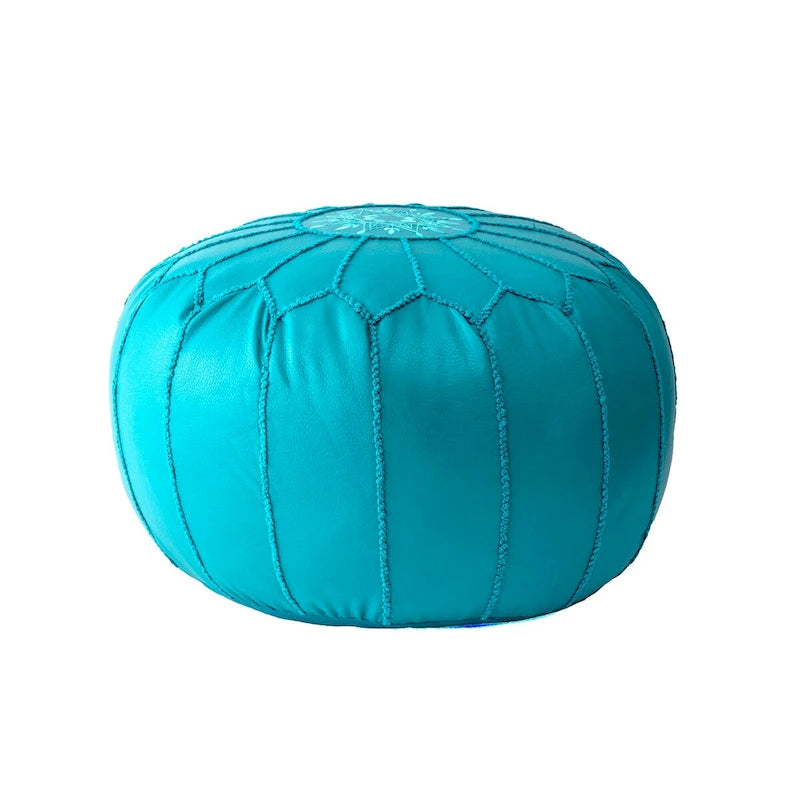 Nuloom Pouf Ottomano Classico Leggero in Ecopelle Stile Marocchino
