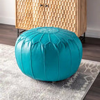 Nuloom Pouf Ottomano Classico Leggero in Ecopelle Stile Marocchino