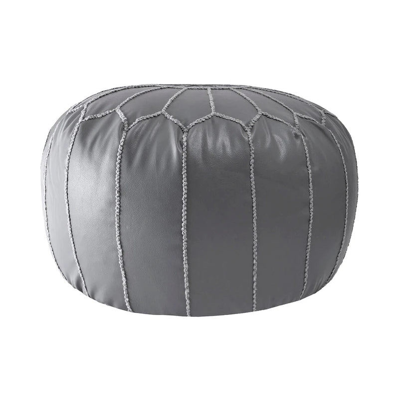 Nuloom Pouf Ottomano Classico Leggero in Ecopelle Stile Marocchino