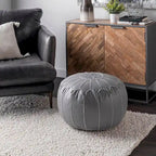 Nuloom Pouf Ottomano Classico Leggero in Ecopelle Stile Marocchino