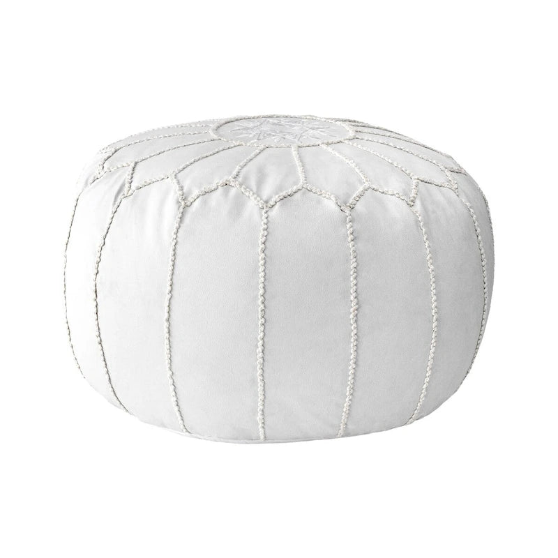 Nuloom Pouf Ottomano Classico Leggero in Ecopelle Stile Marocchino