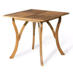 GDFStudio Baia Set da Pranzo da Esterno a 5 Pezzi in Legno di Acacia con Cuscini, Teak/Crema