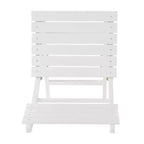 GDFStudio Rabion Set da pranzo pieghevole da esterno in legno di acacia a 5 pezzi, bianco