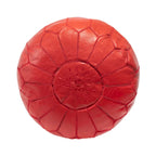 Pouf ottomano Nuloom in pelle marocchina fatta a mano imbottita