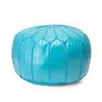 Pouf ottomano Nuloom in pelle marocchina fatta a mano imbottita