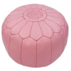 Pouf ottomano Nuloom in pelle marocchina fatta a mano imbottita