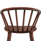 Set of 3 Counter Height Stool 24.in Bar Stools with Solid Wood Frame and Spindle Back for Kitchen Island