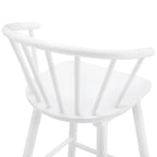 Set di 3 Sgabelli da Bancone 61 cm Sgabelli da Bar con Struttura in Legno Massello e Schienale a Fuso per Isola Cucina